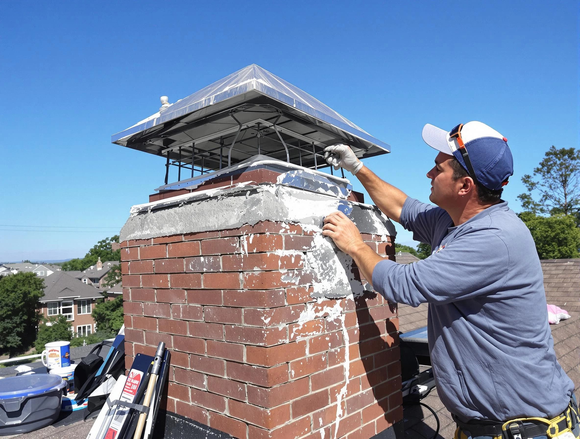 Chimney Crown Services service in Fitchburg, MA